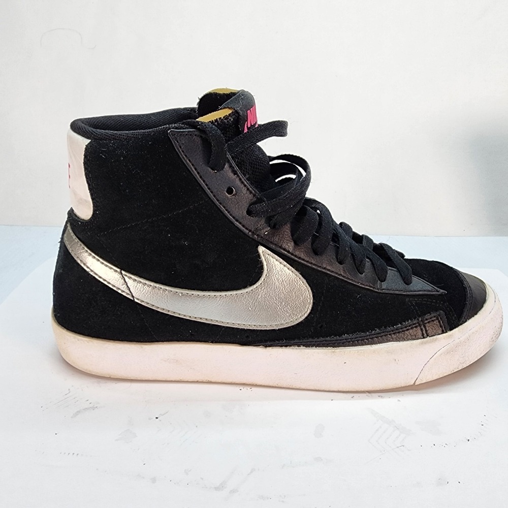 Nike Blazer '77 Vintage High Top Black Metallic Silver DA4283-001 Men's Sneaker